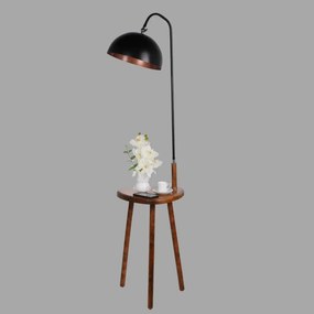 Masuta cu lampadar Decora Homs, negru,Seria lx, 40004