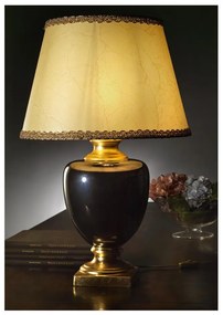 ONLI - Lampă de masă MOZART 1xE27/22W/230V negru/auriu 67 cm