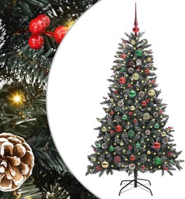 vidaXL Brad de Crăciun artificial Verde 150 cm PVC și Plastic și Oțel