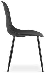 Scaun OSAKA negru cu picioare negre