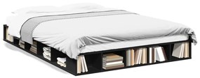 3280476 vidaXL Cadru de pat, negru, 140x200 cm, lemn prelucrat