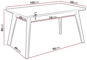 Măsuță cafea Biano 13x6 (negru). 1121906