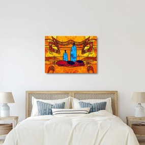 Tablou pe sticlă - Pictură străveche (70x50 cm)