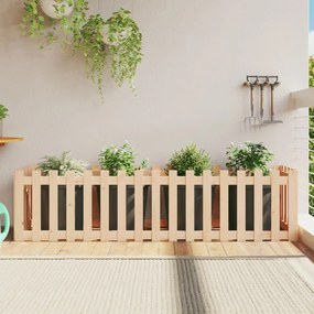 vidaXL Pat înălțat grădină design gard 200x50x50 cm lemn impregnat pin