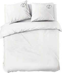 Lenjerie de pat din bumbac PLAIN BEAUTY albă Dimensiune lenjerie de pat: 2 buc 60 x 70 cm | 200 x 220 cm