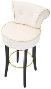 Scaun de bar crem din catifea 96 cm Luxy – Mauro Ferretti