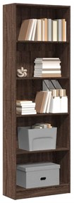 vidaXL Bibliotecă, stejar maro, 60x24x176 cm, lemn prelucrat