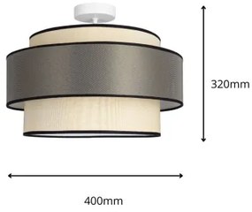 Plafonieră GRACE 1xE27/60W/230V crem/maro