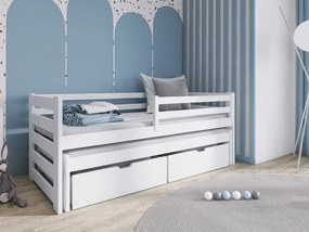 Pat pentru copii 90 cm Palkana (Alb) (cu somieră) (cu sp. depozitare). 1103334