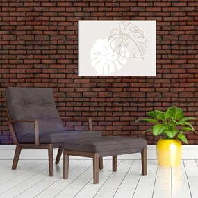 Tablou - Linia de artă monstera N⁰2 (70x50 cm)