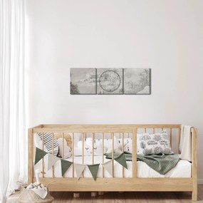 Tablou - Peisaj chinezesc (cu ceas) (90x30 cm)