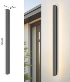 Brilagi - Aplică de exterior LED LINEAR, 22 W, 230 V, 4000 K, IP65, antracit