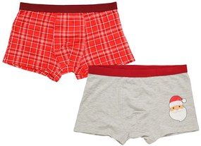 Boxeri barbatesti 2 buc RETRO CHRISTMAS rosii/gri - diferite marimi Marime: M