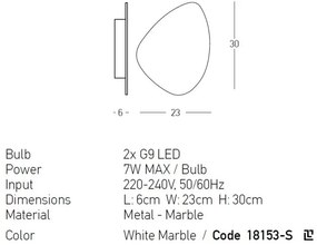 Aplica design decorativ modern MARBLE S 2L