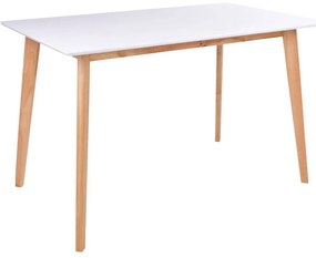 Vojens masă 120x70 cm alb-natural