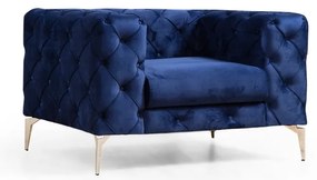 Fotoliu albastru închis Como – Artie