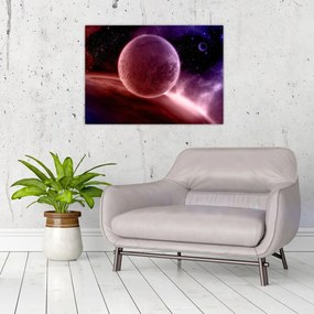 Tablou pe sticlă - Planetă (70x50 cm)