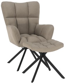 Scaun pivotant design cu bază, bej / negru, KOMODO TIP 2