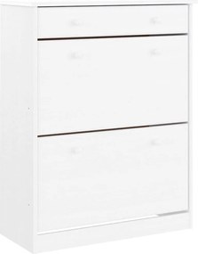 vidaXL Pantofar ALTA, alb, 77x35x96 cm, lemn masiv de pin