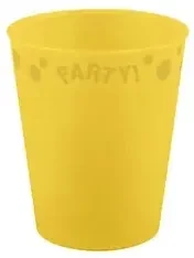 Party Yellow Pahar galben din plastic micro premium 250 ml