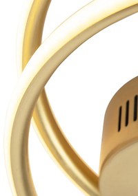 Plafoniera de design aurie incluzând LED cu dimmer pe 3 trepte - Rowan