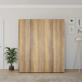 Dulap Haine Adore Oryana cu 4 usi cu rafturi si umerasi, 180 x 210 x 62 cm