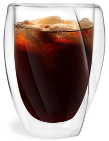 Set 2 pahare cu perete dublu Vialli Design Latte, 300 ml