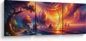 Tablou - Lume magică (cu ceas) (90x30 cm)