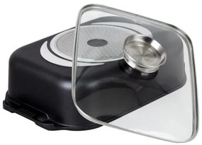 Tavă de copt cu capac TORO 6,5 l 34,5x10x24,5 cm neagră