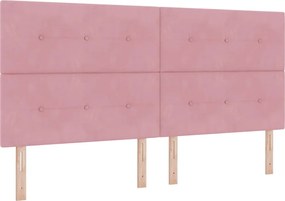 vidaXL Tăblie cap Roz 200 cm Catifea