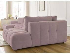 Colțar roz extensibil/cu spațiu de depozitare (cu colț pe partea dreaptă/în formă de "U") Fuji – Bobochic Paris