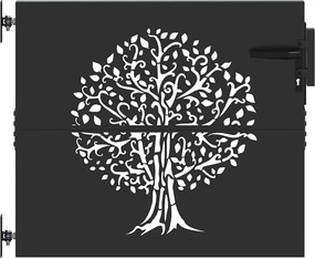 vidaXL Poartă de grădină Negru 85 x 100 cm Oțel vopsit în pulbere