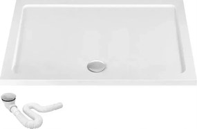 Cadita dus dreptunghiulara Rea Savoy 80x100 alb