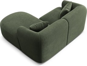 Colțar verde cu tapițerie din catifea (cu colț pe partea dreaptă/cu șezlong) Campi – Cosmopolitan Design