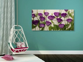 Tablou flori violete frumoase