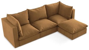 Colțar teracotă (cu colț pe partea dreaptă/cu șezlong) Manao – Makamii