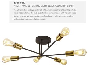 Lustra moderna design minimalist Armstrong 6L 8046-6BK SRT