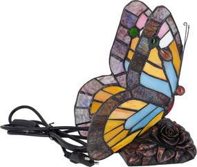 Lampa de masa Tiffany Butterfly h 23 cm