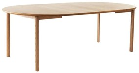 Masă de dining rotundă extensibilă din lemn de stejar cu blat suplimentar ø 120 cm Noor – Hammel Furniture