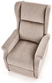 Fotoliu recliner cu functie de masaj Agustin M stofa bej