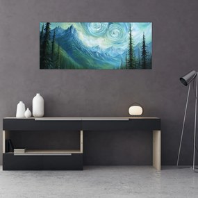 Tablou - Peisaj cu o adiere din Van Gogh (120x50 cm)