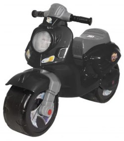 Motocicleta cu functie de trotineta fara pedale pentru copii NOVOKIDS™ Vespa Scooter Mini , Maxim 30 Kg, Cu roti late, Stabilitate mare, Negru