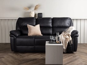 Sofa recliner Dallas 4200103x228x99cm, 94 kg, Negru, Tapiterie