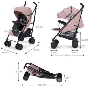 Cărucior de copii KINDERKRAFT Pink princess