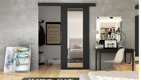 Uși glisant de interior Orenia IV (Negru + Oglindă). 1059165