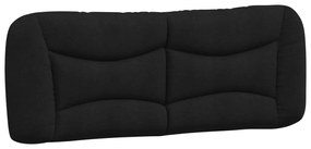 374578 vidaXL Pernă pentru tăblie de pat, negru, 140 cm, material textil