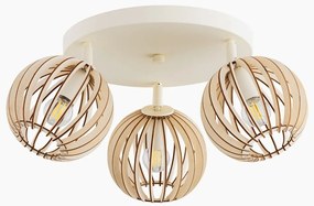 Plafoniera cu 3 spoturi design modern Parula maro deschis, bej