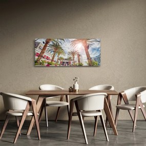 Tablou - palmier cu bazin (120x50 cm)