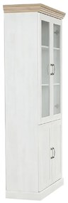 Vitrină, pin nordic/stejar sălbatic, ROYAL W4D