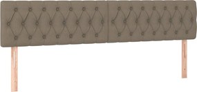 vidaXL Tăblii de pat, gri taupe, 200x7x78/88 cm, textil